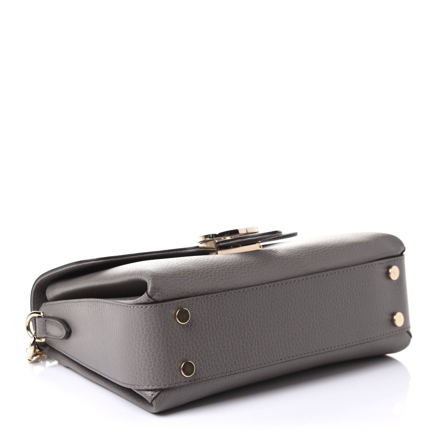 Dollar Calfskin Interlocking G Top Handle Shoulder Bag Loess