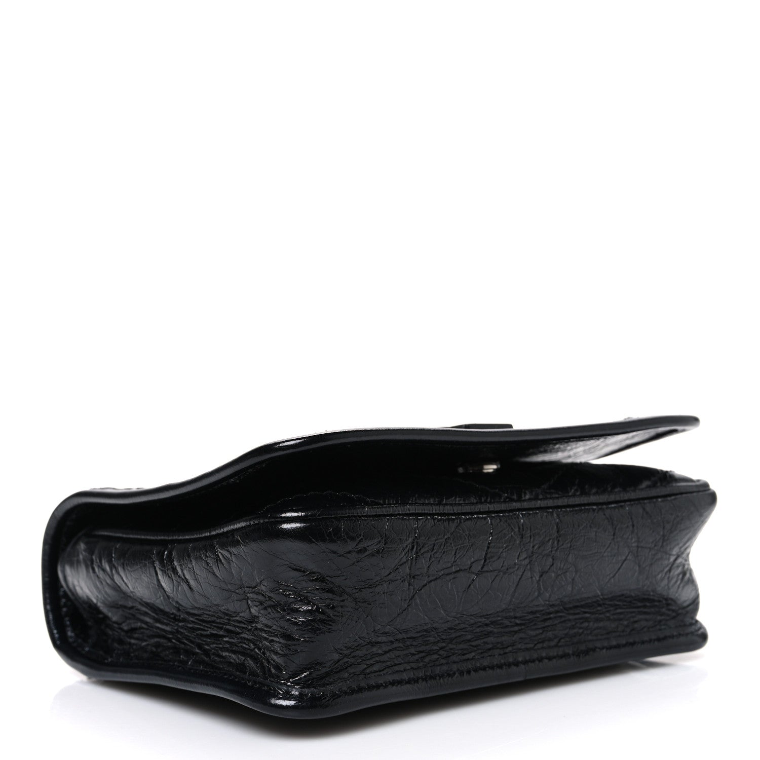 Saint Laurent Crinkled Calfskin Matelasse Monogram Niki Chain Wallet Black 4 of 10