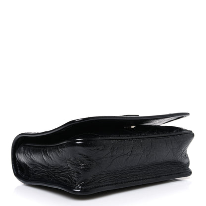 Saint Laurent Crinkled Calfskin Matelasse Monogram Niki Chain Wallet Black 4 of 10