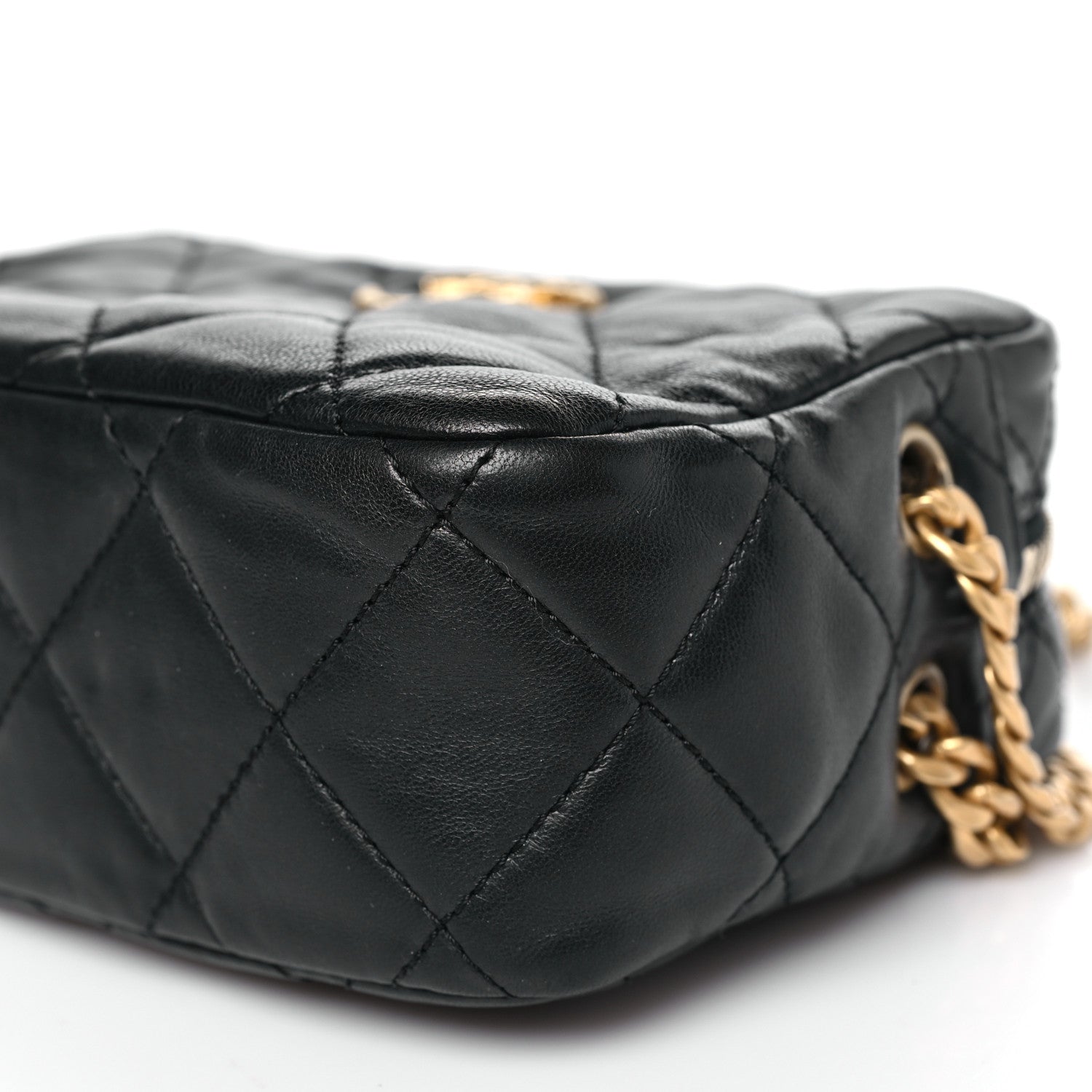 Chanel Lambskin Quilted Mini Pillow Crush Camera Case Black 10 of 10