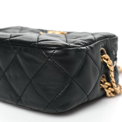 Chanel Lambskin Quilted Mini Pillow Crush Camera Case Black 10 of 10