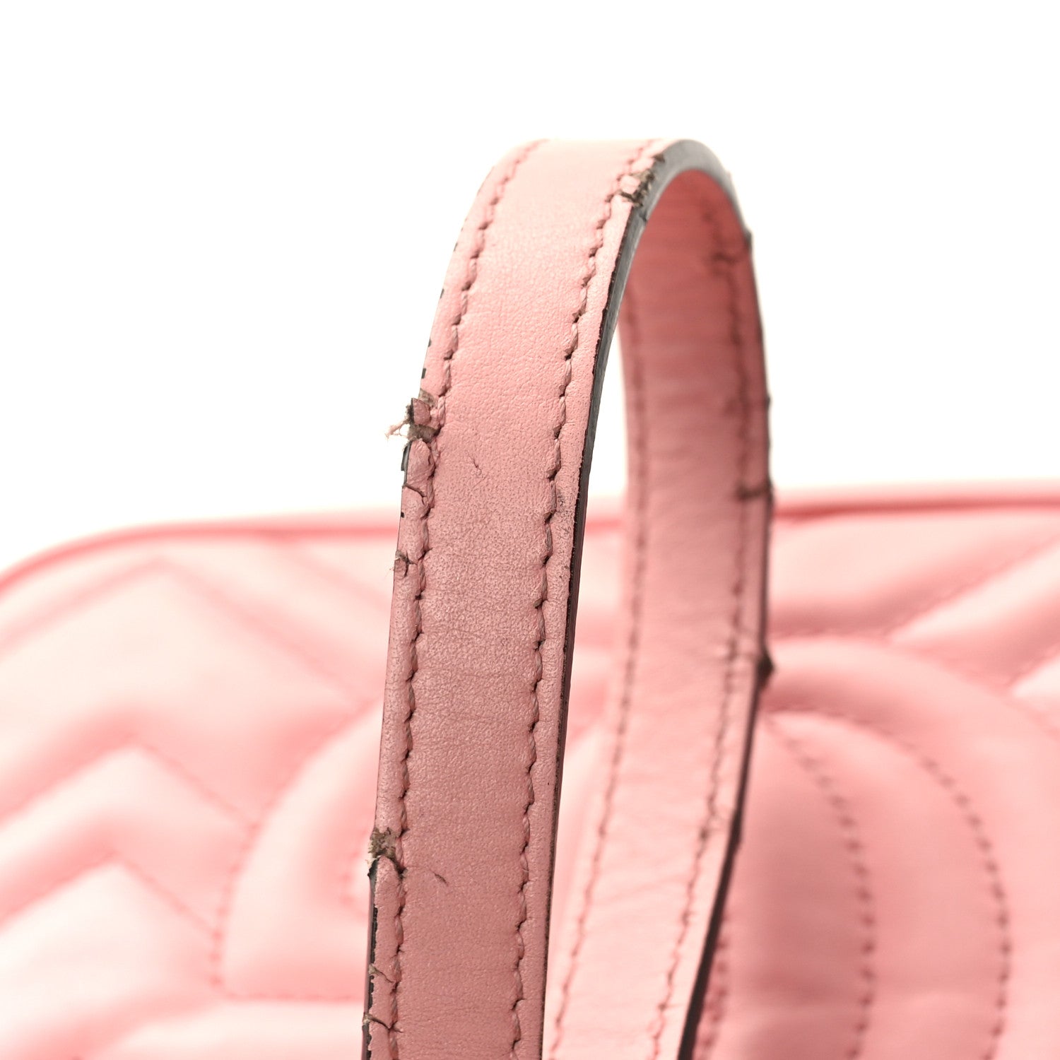 Gucci Calfskin Matelasse Mini GG Marmont Chain Shoulder Bag Wild Rose 12 of 14