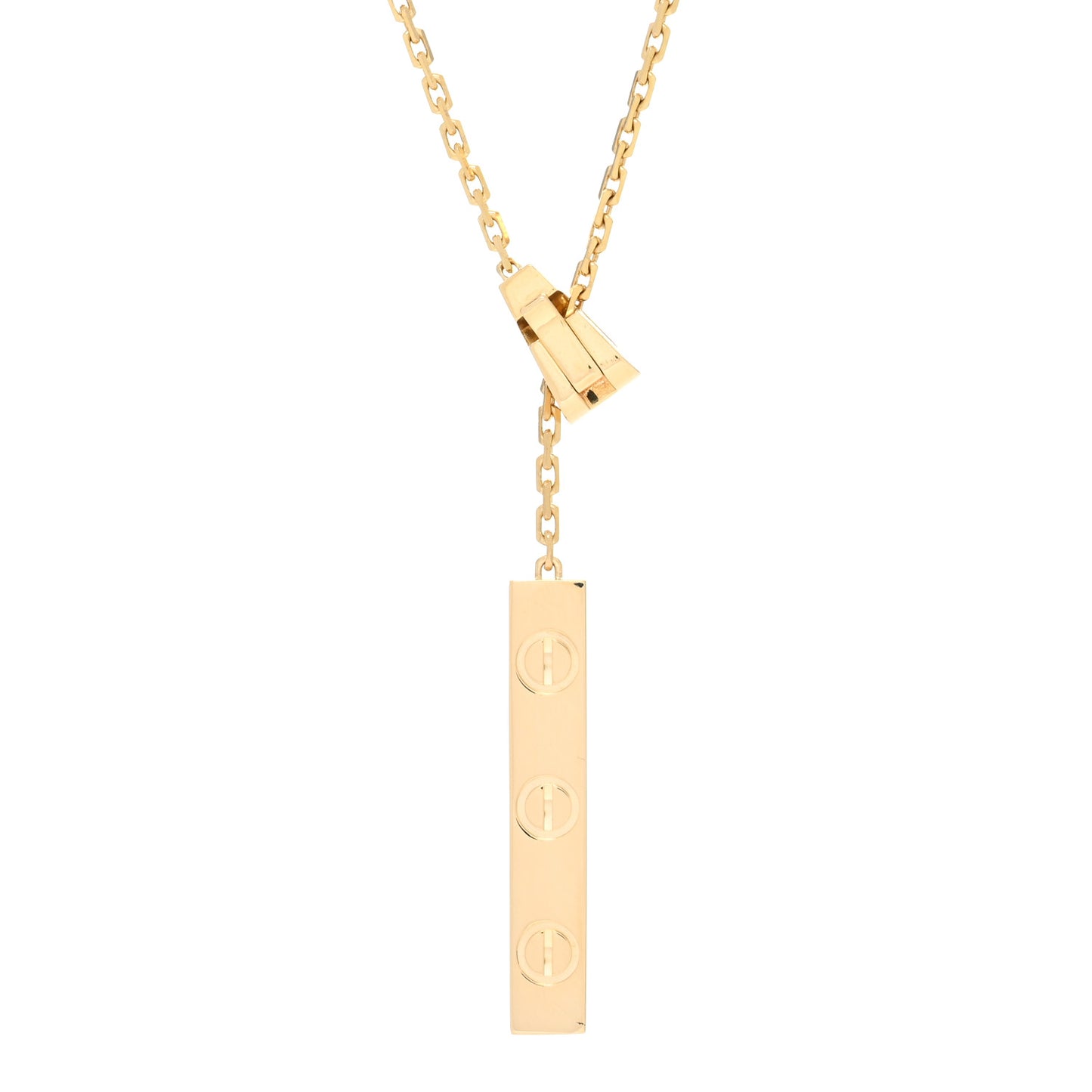 18K Yellow Gold LOVE Lariat Necklace