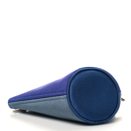 Hermes Cotton Twill Silk Mini Palmyre Case Blue Multicolor 4 of 10