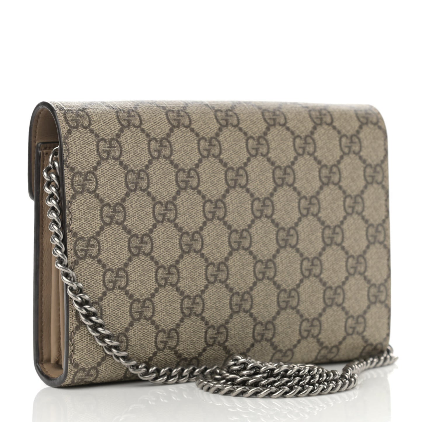 GG Supreme Monogram Mini Dionysus Chain Wallet Beige Taupe