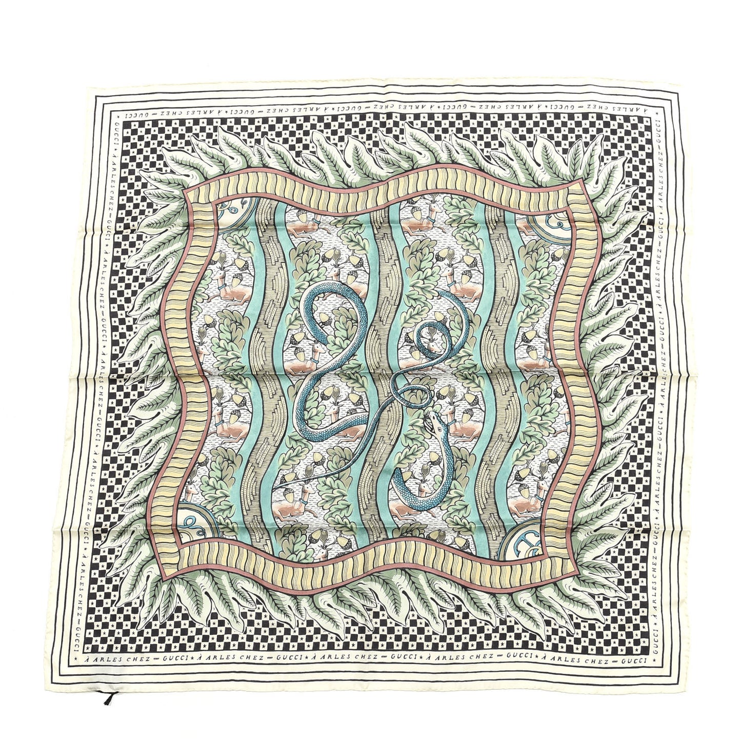 Silk Print Square Scarf Multicolor
