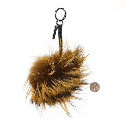 Fendi Fox Fur Vitello Lucy Junior Mini Monster Bag Bug Charm Ocean Multicolor Giallo 2 of 4