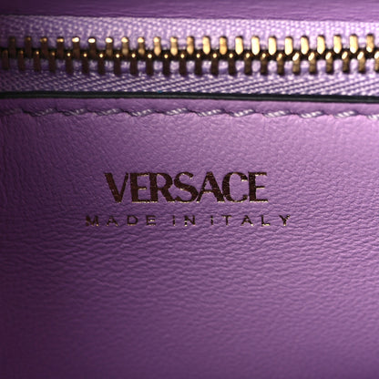Versace Calfskin Medium La Medusa Top Handle Handbag Blue 6 of 8