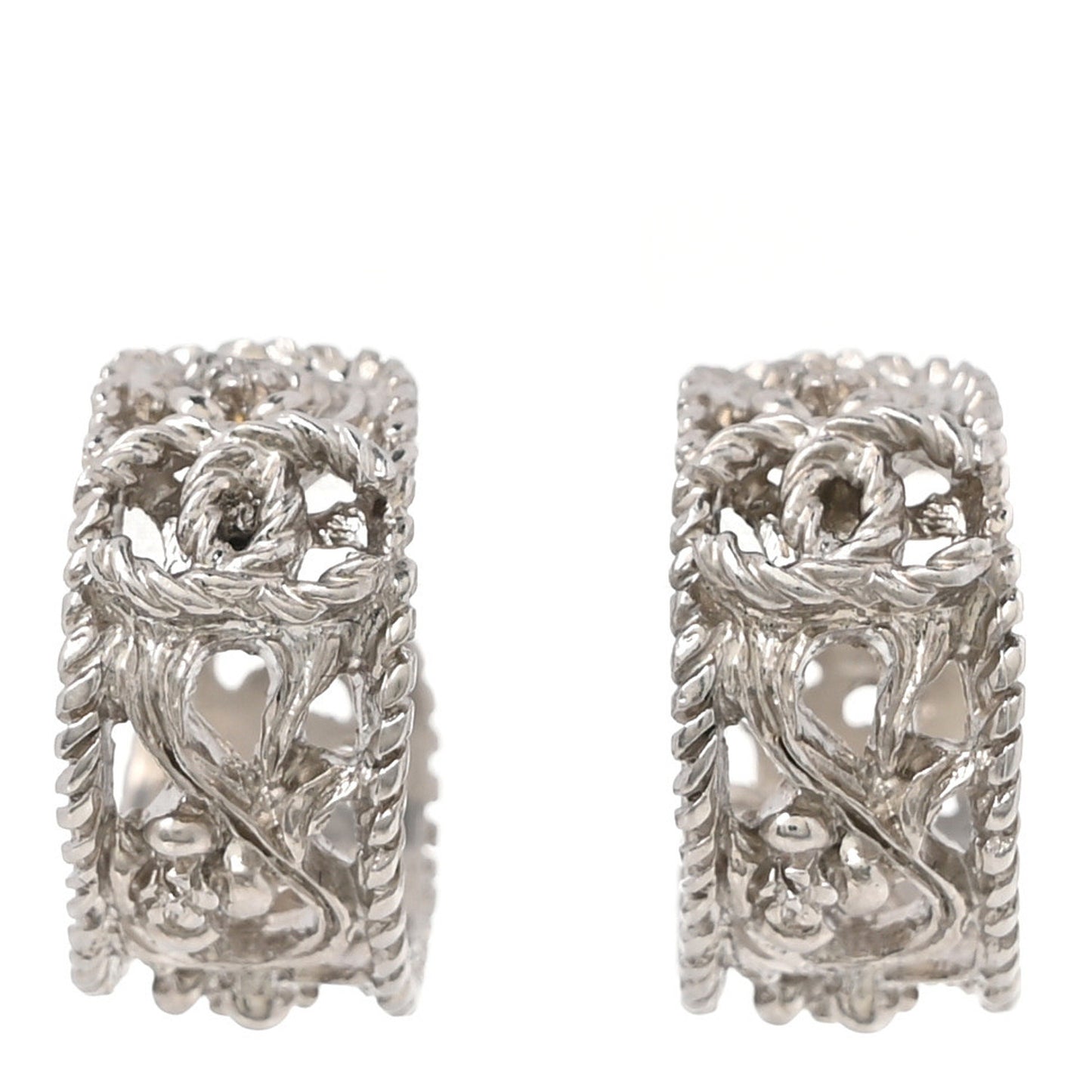CC Camellia Hoop Earrings Silver