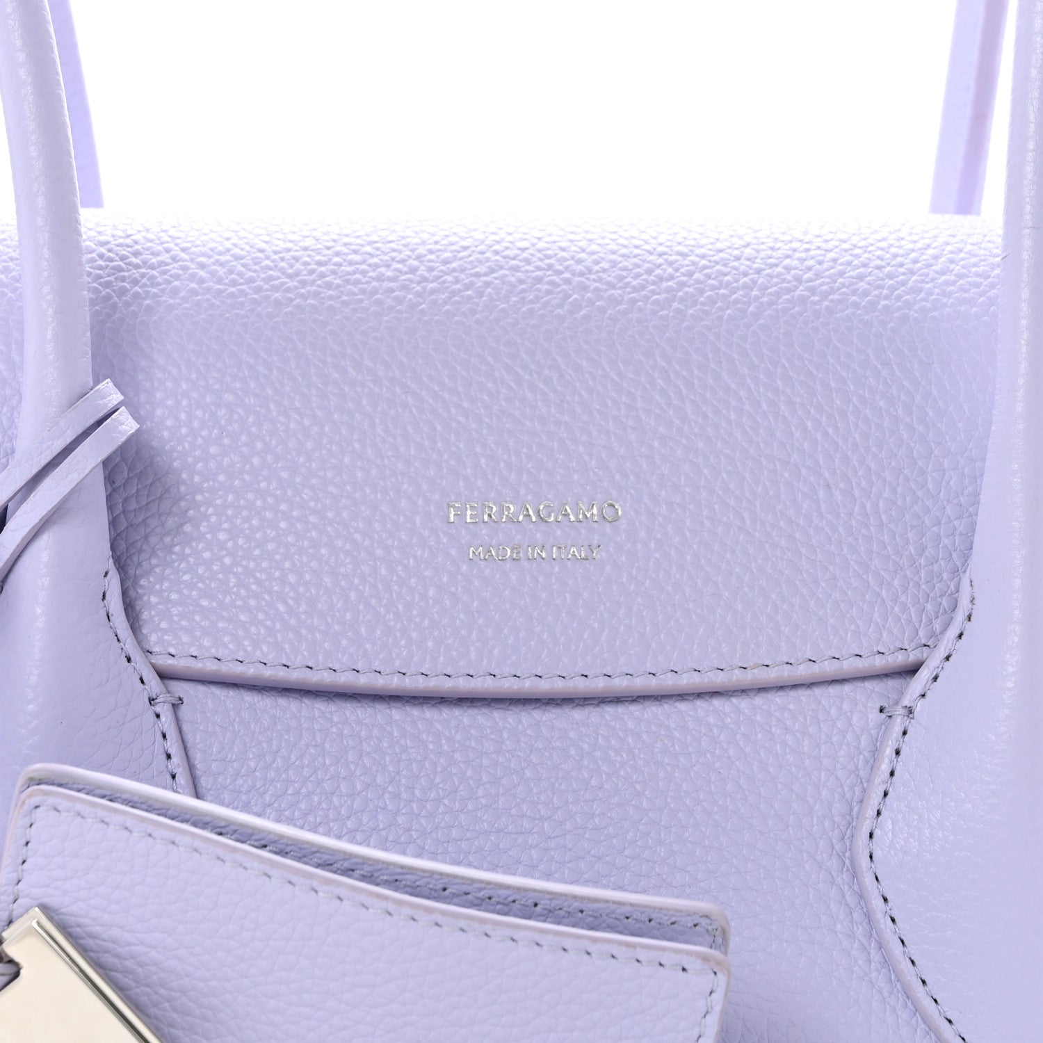 Salvatore Ferragamo Hammered Calfskin Small Firenze East West Tote