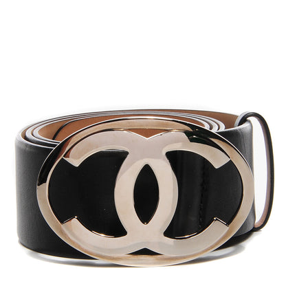Chanel Calfskin CC Logo Belt 90 36 Black 1 of 5