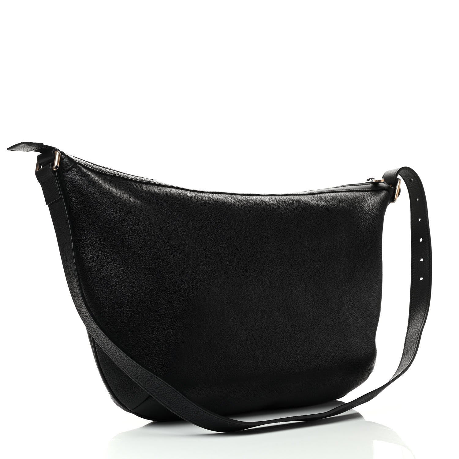 Gucci Grained Calfskin Logo Half Moon Hobo Black 4 of 11