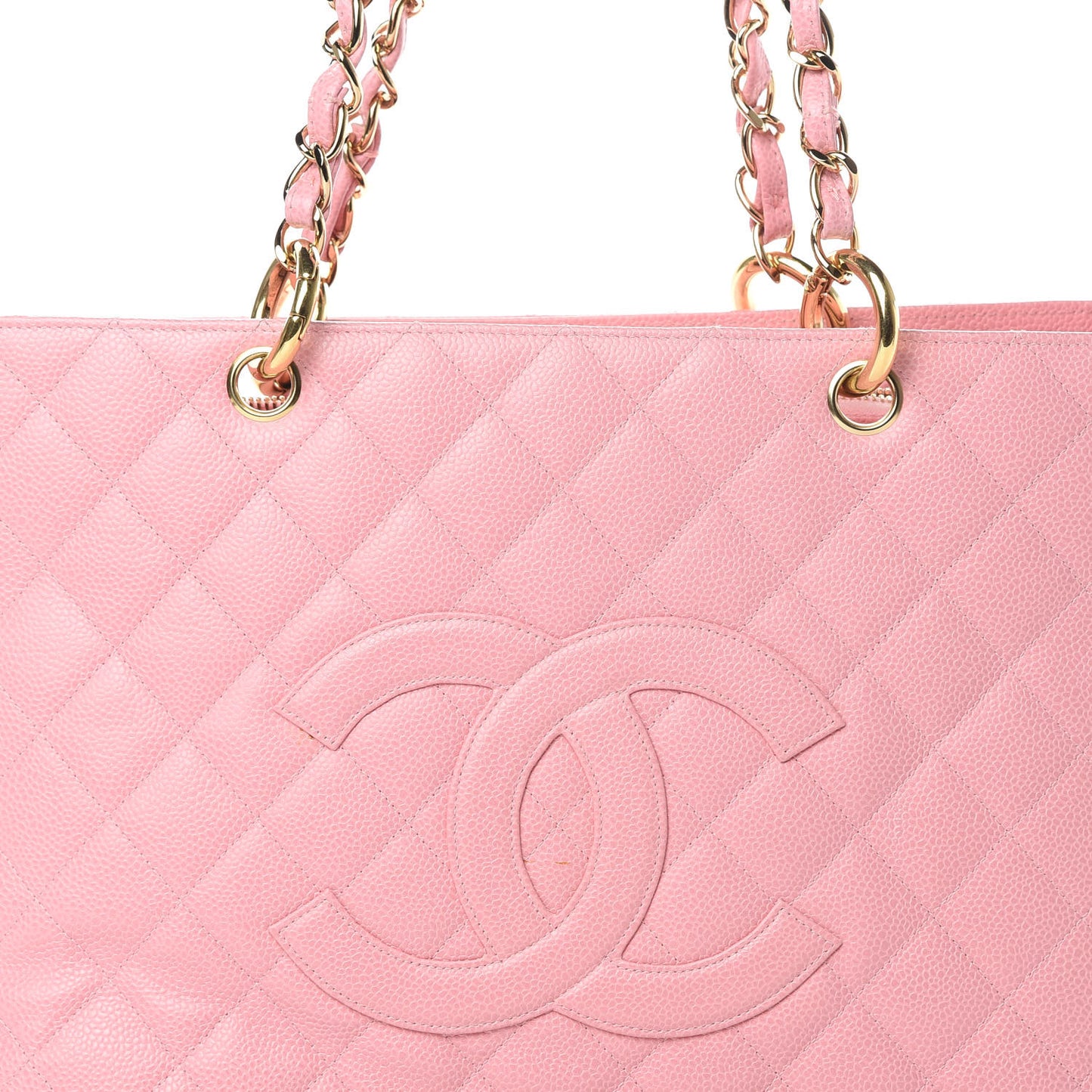 Caviar Quilted Grand Shopping Tote GST Pink