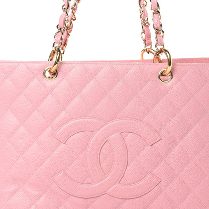 Chanel Caviar Quilted Grand Shopping Tote GST Pink 8 of 14