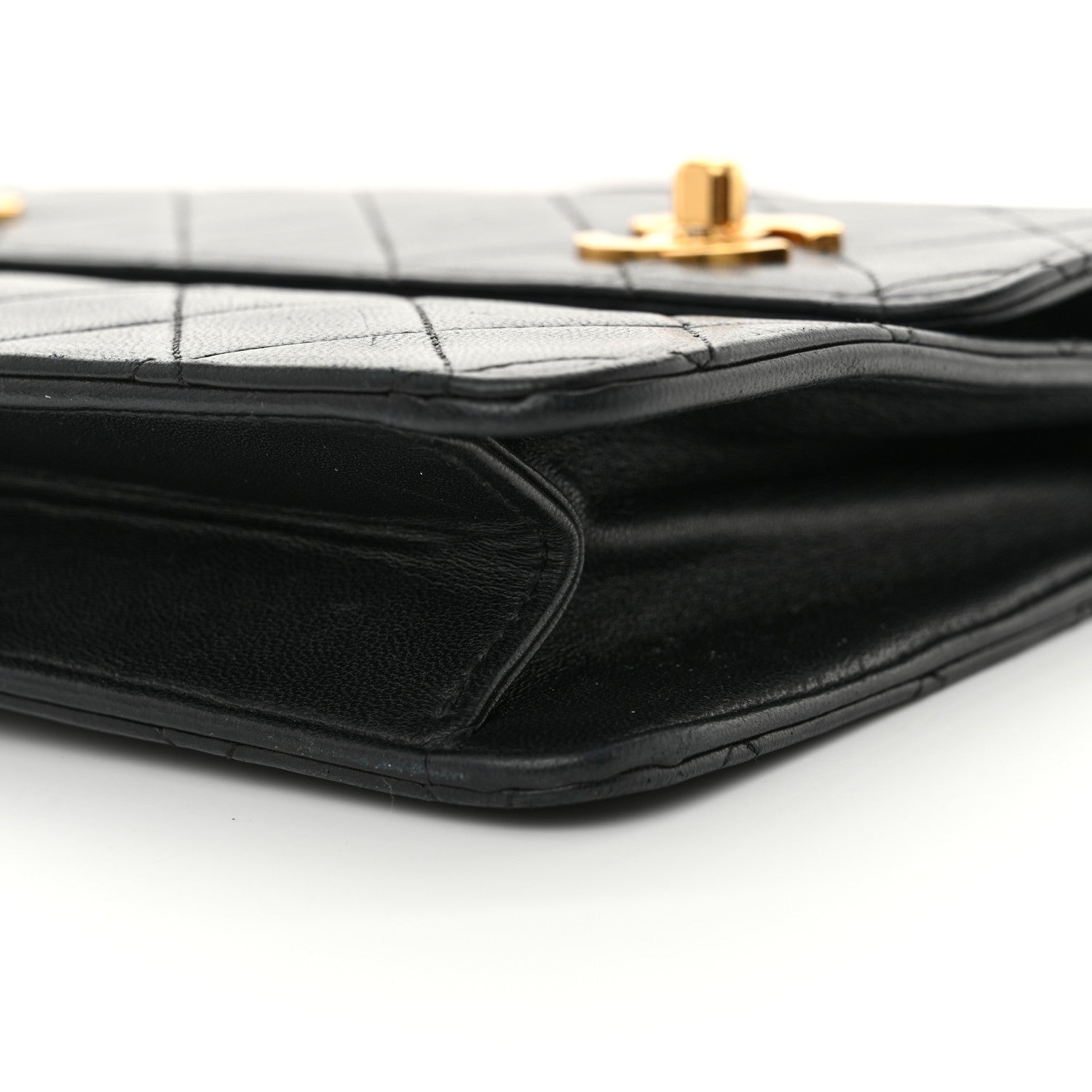 Chanel Lambskin Quilted Briefcase Satchel Black 10 of 10