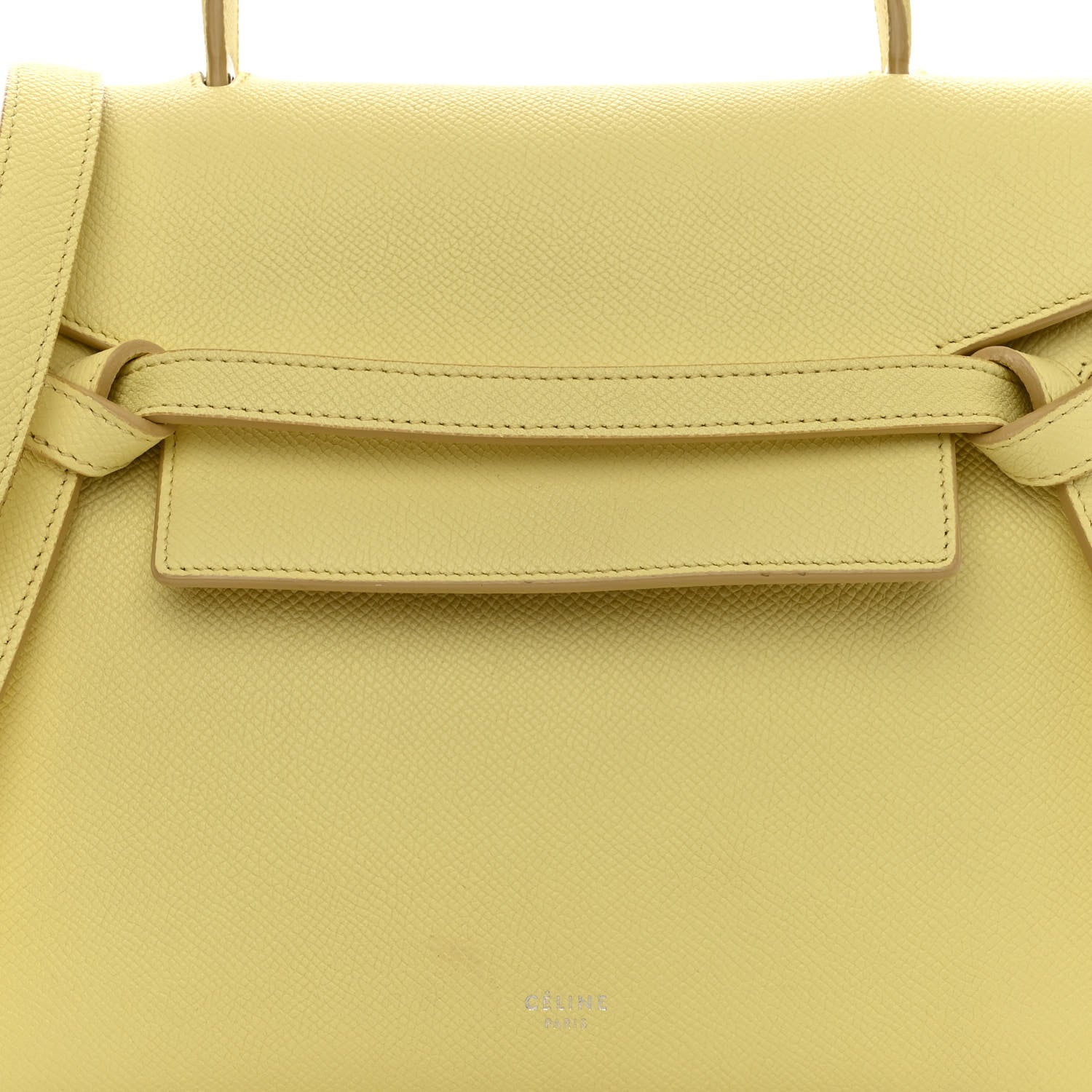 Celine Grained Calfskin Micro Belt Bag Yellow 7 of 12