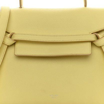 Celine Grained Calfskin Micro Belt Bag Yellow 7 of 12