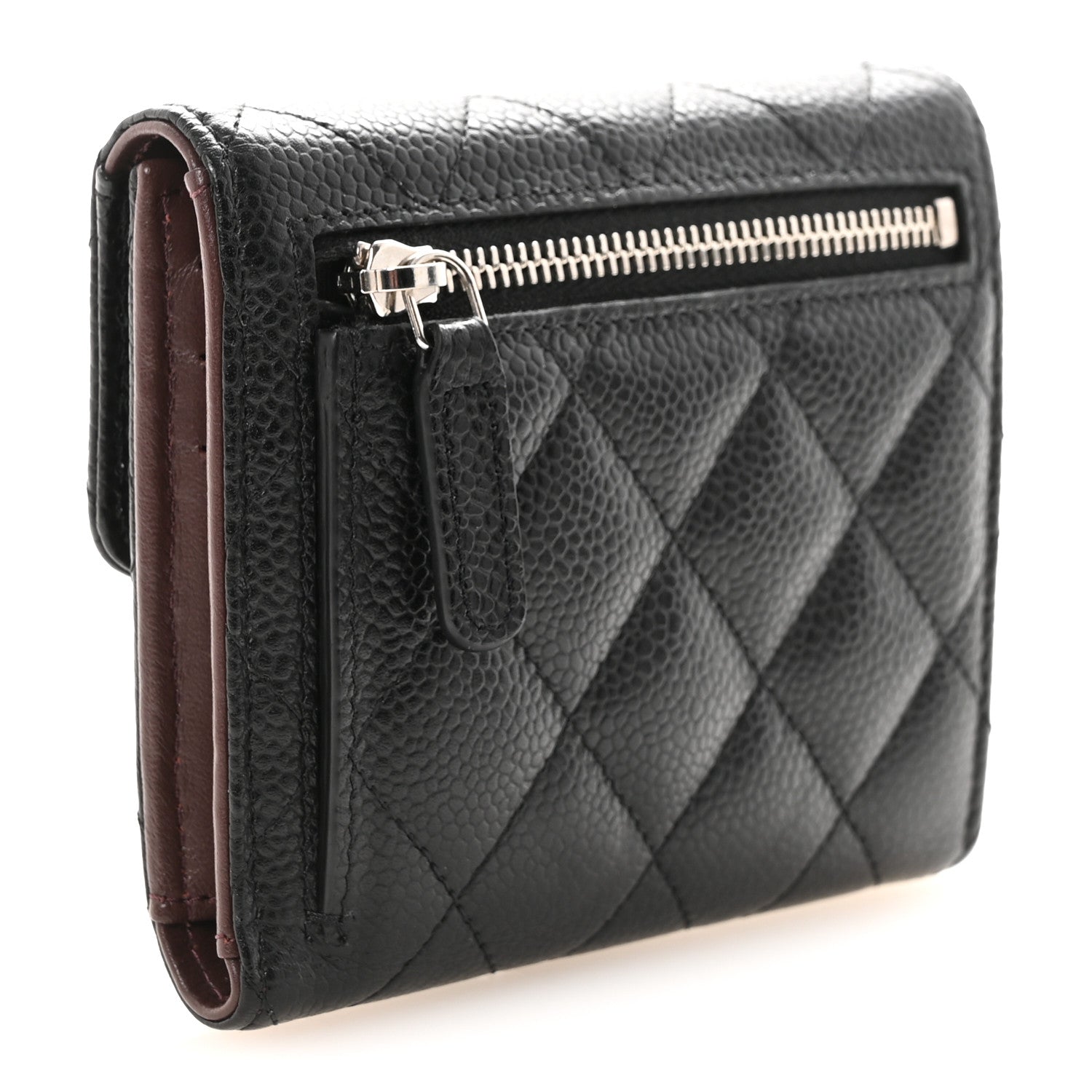 Chanel Caviar Quilted Compact Flap Wallet Black 1878552 – FASHIONPHILE