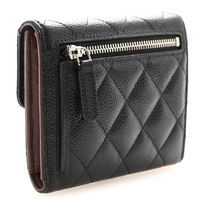Chanel Caviar Quilted Compact Flap Wallet Black 3 of 9