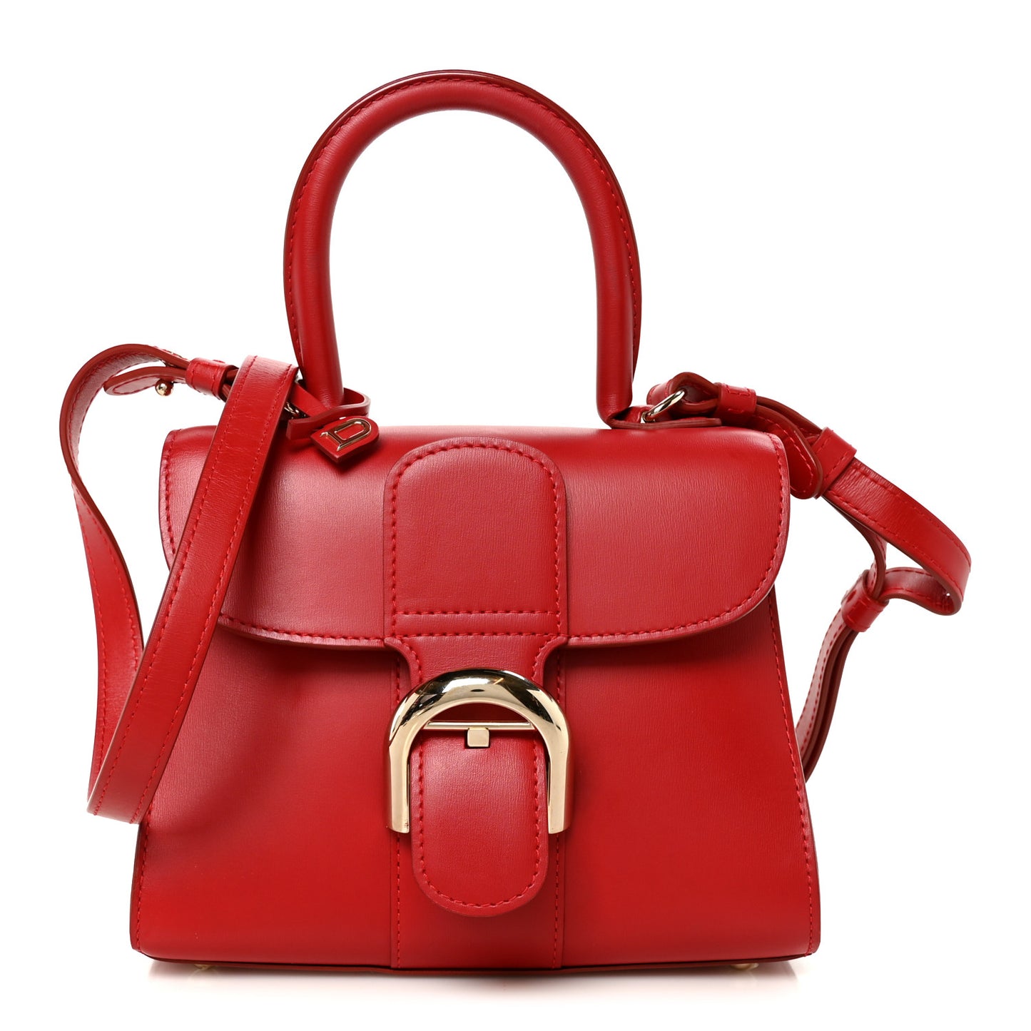 Box Calfskin Mini Brillant Satchel Red