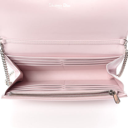 Christian Dior Grained Calfskin Diorama Croisiere Chain Wallet Pink 5 of 16