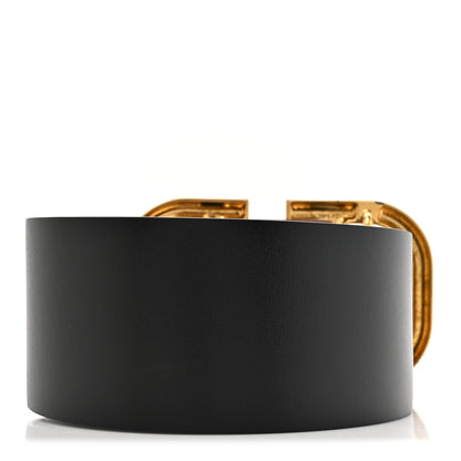 Valentino Garavani Glossy Calfskin VLogo Reversible 70mm Belt 95 38 Saddle Brown Black 3 of 7