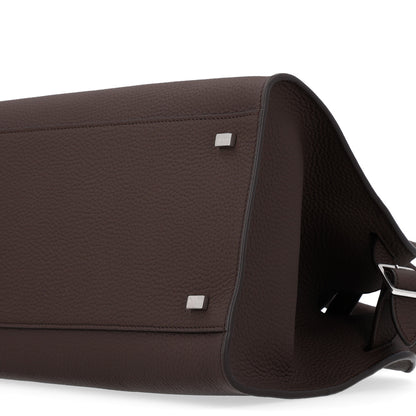 The Row Matte Grained Calfskin Soft Margaux 12 Deep Brown 9 of 9