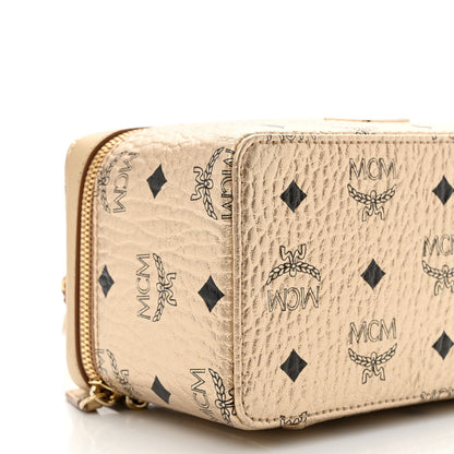MCM Metallic Visetos Vanity Case Gold 9 of 10