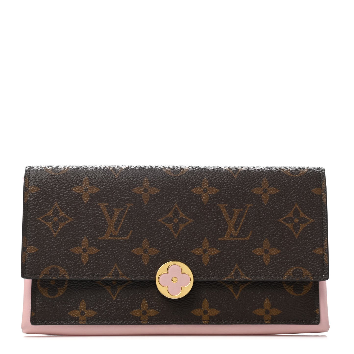 Monogram Flore Wallet Rose Ballerine
