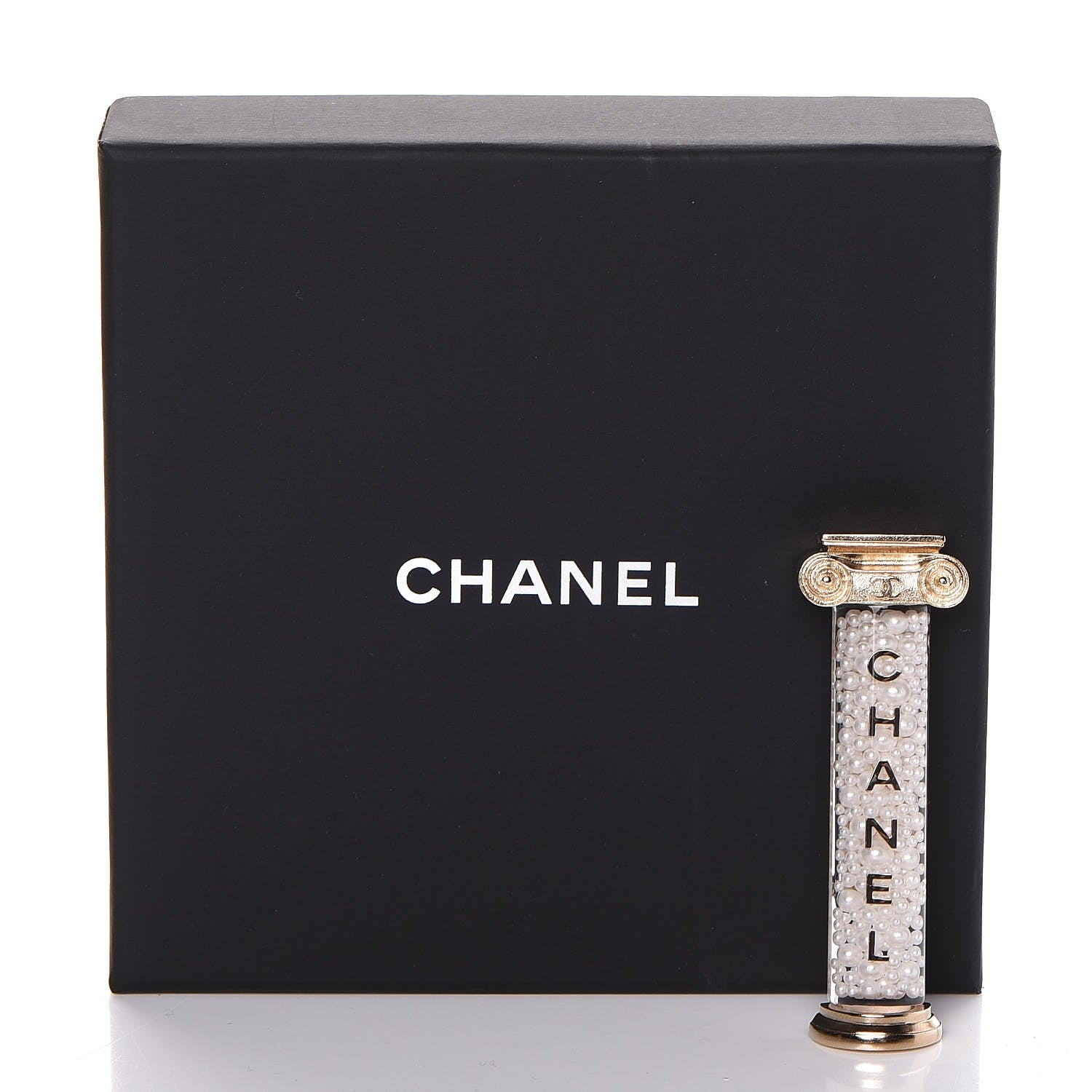 Chanel Pearl Ancient Greek Column Brooch Gold 5 of 5