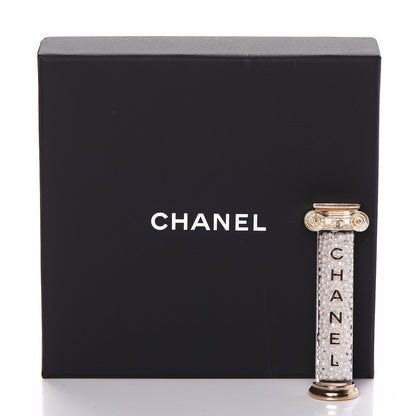 Chanel Pearl Ancient Greek Column Brooch Gold 5 of 5