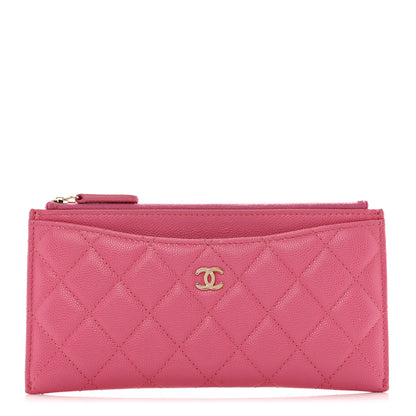 Chanel Caviar Quilted Classic Zip Pouch Pink 1 of 9