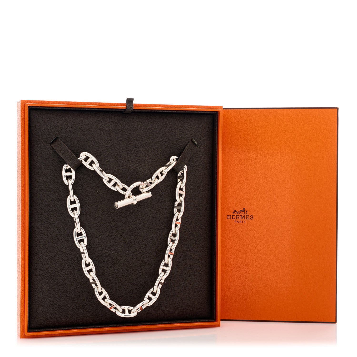 Hermes Sterling Silver Chaine D'Ancre Necklace PM 5 of 5
