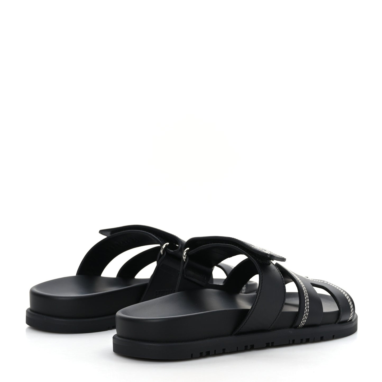 Calfskin Womens Embroidered Chypre Sandals 36.5 Black