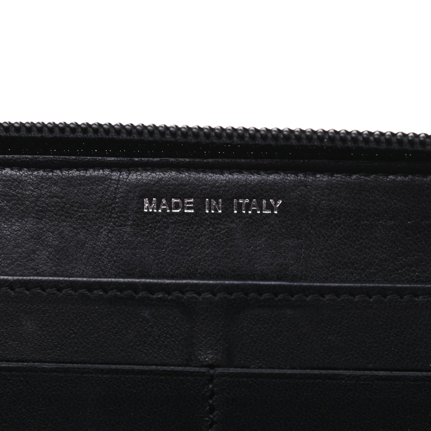 Lambskin Quilted Boy Zip Around Wallet Black