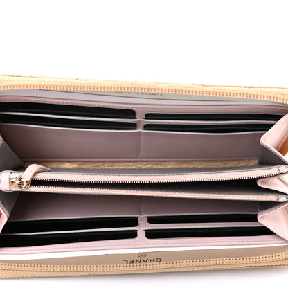 Chanel Metallic Aged Calfskin Quilted Palette Gusset Zip Around Wallet Gold 5 of 9