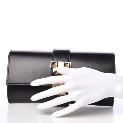 Hermes Tadelakt Medor 23 Clutch Black 2 of 9