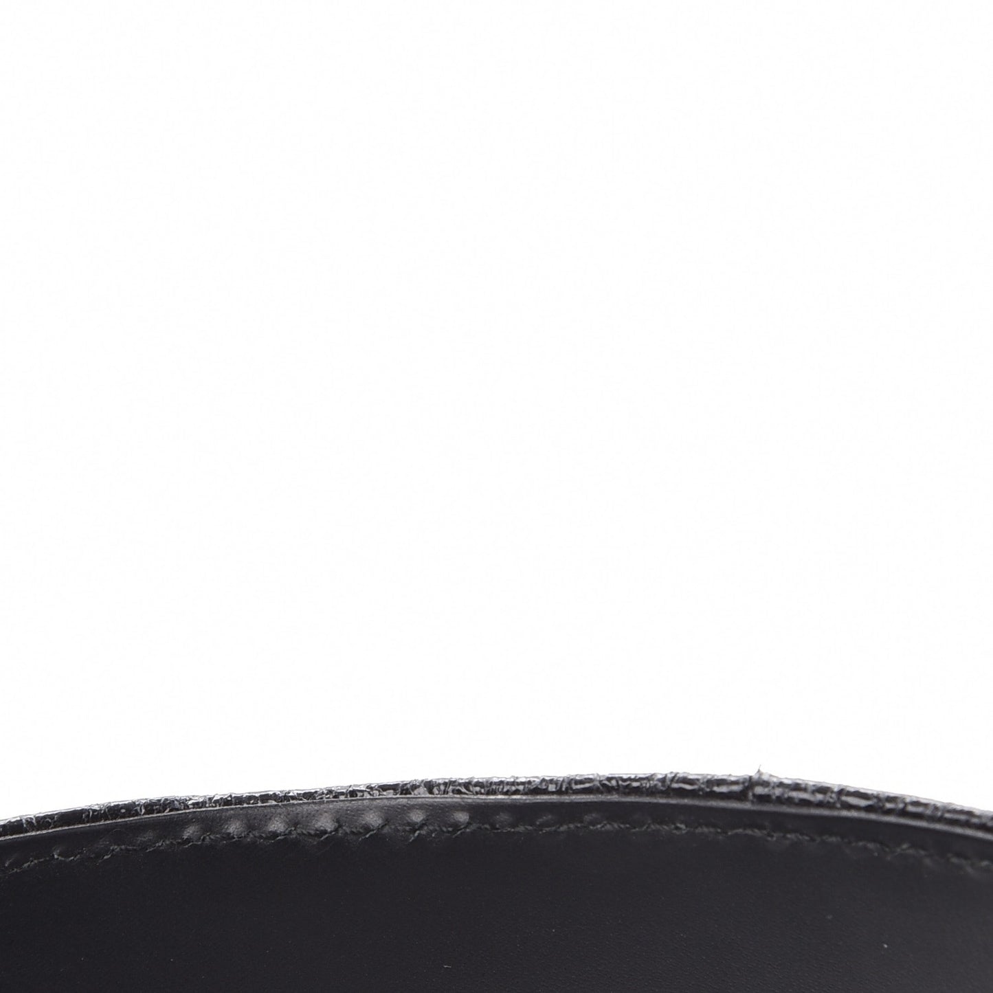 Metallic Crackled Calfskin CC Belt 95 38 Black