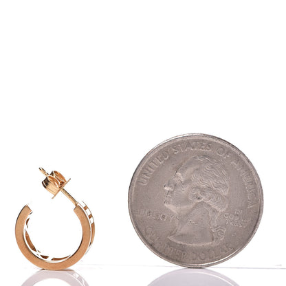 Tiffany 18K Yellow Gold Mini Atlas Hoop Earrings 2 of 7