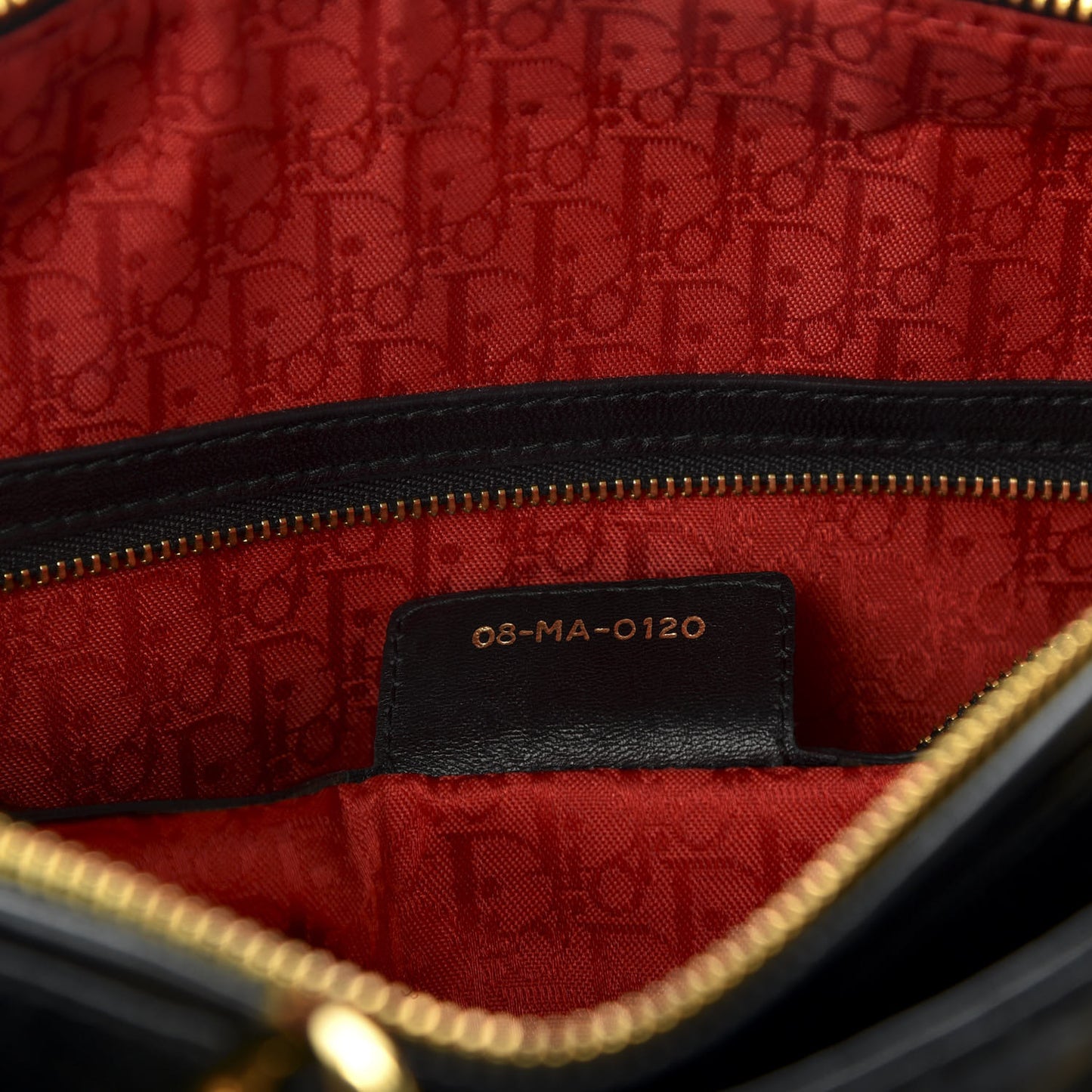 Lambskin Cannage Large Lady Dior Black