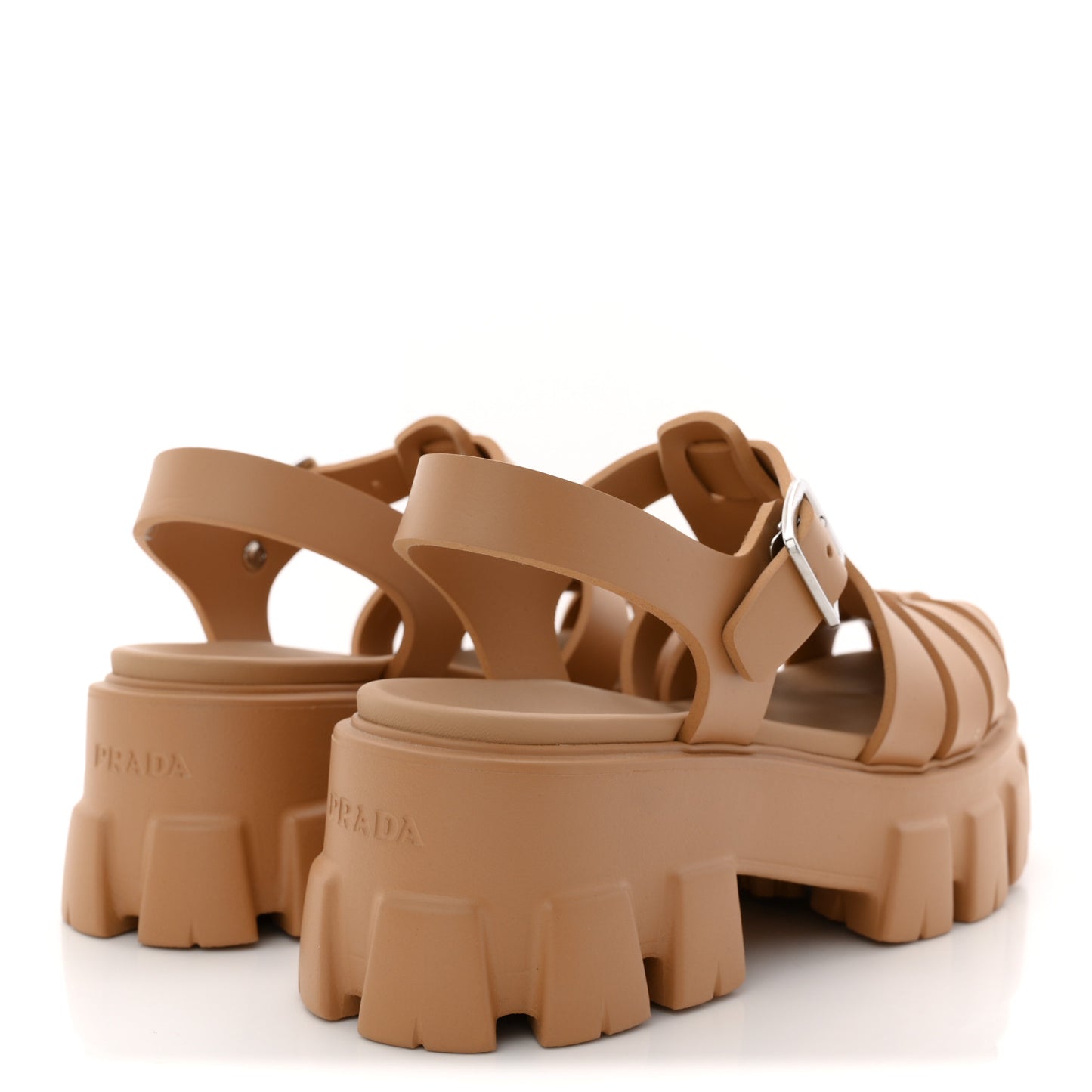 Foam Rubber Metal Triangle Logo Monolith 55mm Cage Sandals 38 Orzo