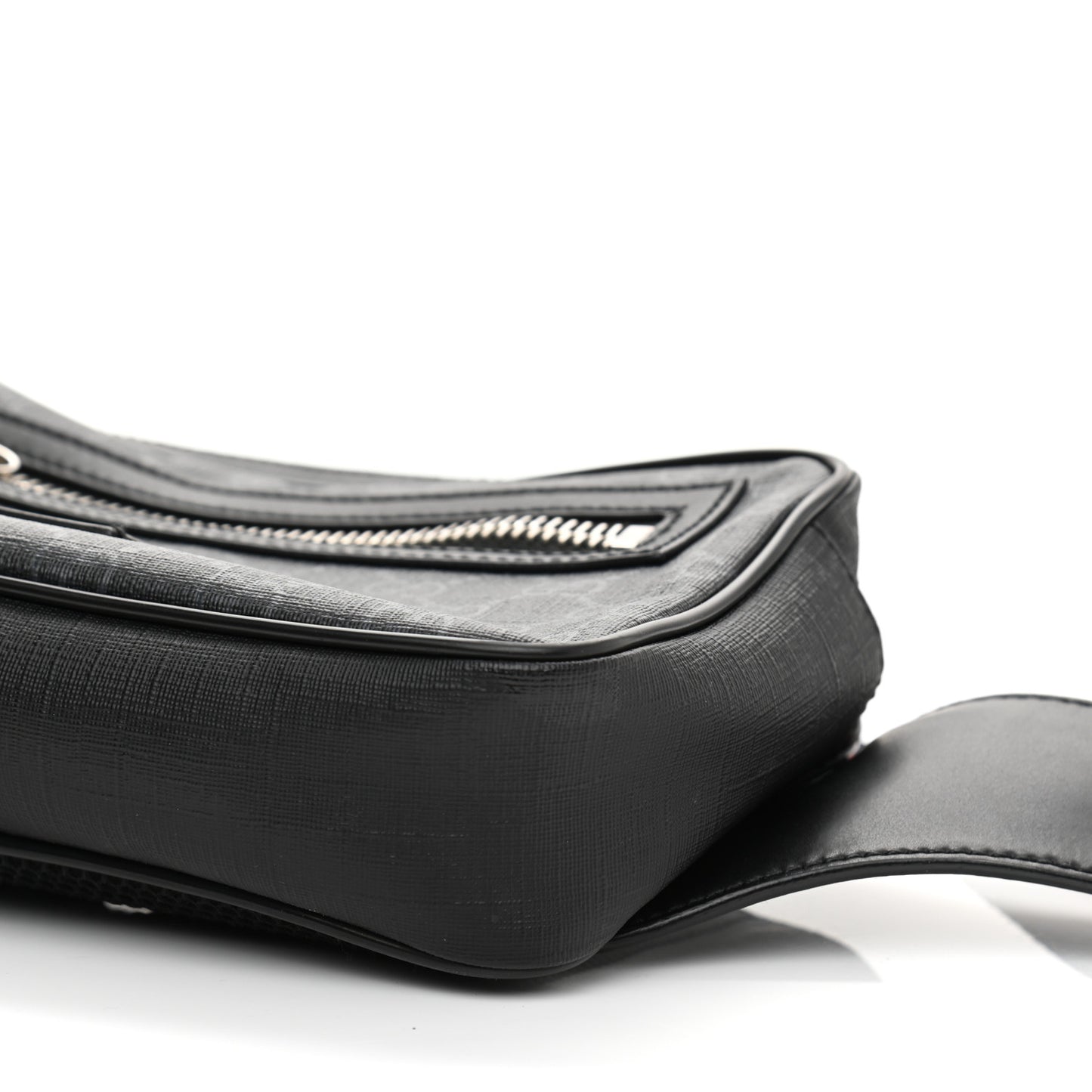 Soft GG Supreme Monogram Web Belt Bag Black Grey