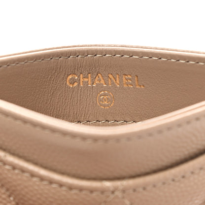 Chanel Caviar Quilted Card Holder Dark Beige 6 of 9