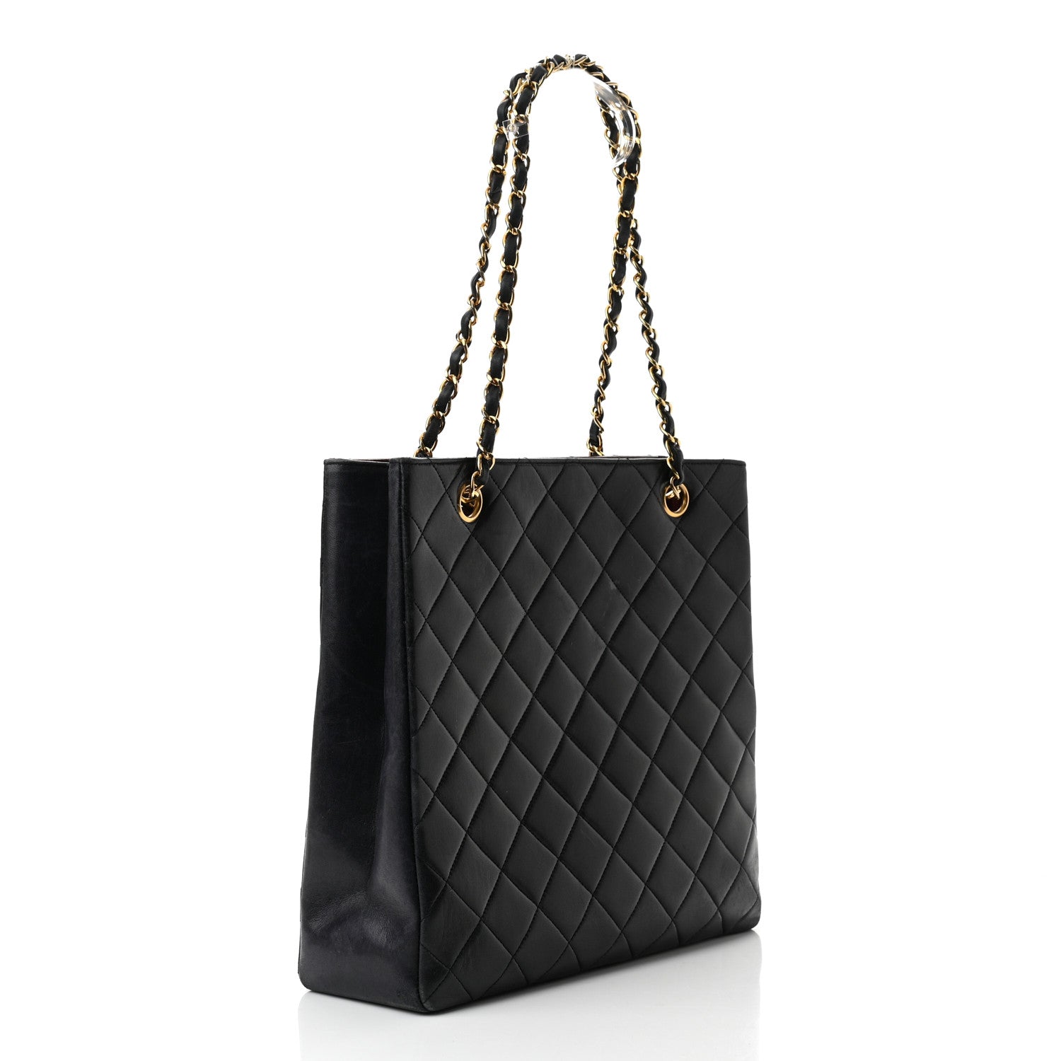 Chanel Lambskin Quilted Shopping Tote Black 2 of 10