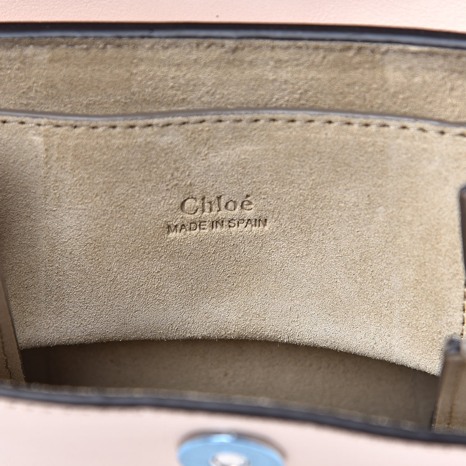 Chloe Suede Calfskin Mini Faye Bracelet Bag Cement Pink 6 of 8