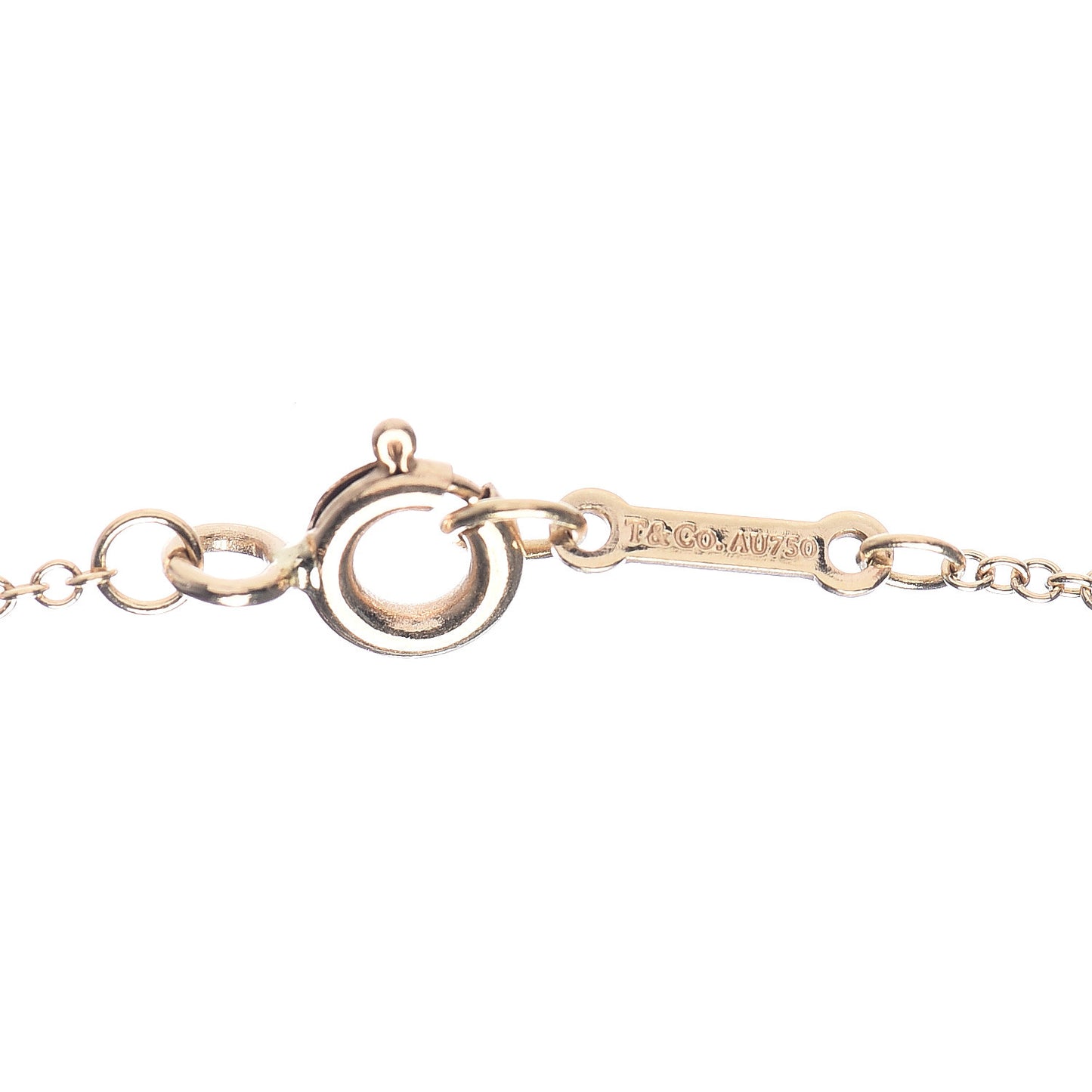 18K Yellow Gold Diamond Paloma Picasso Loving Heart Bar Pendant Necklace
