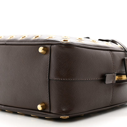 Prada Saffiano Grommets Bowler Bruciato 9 of 12