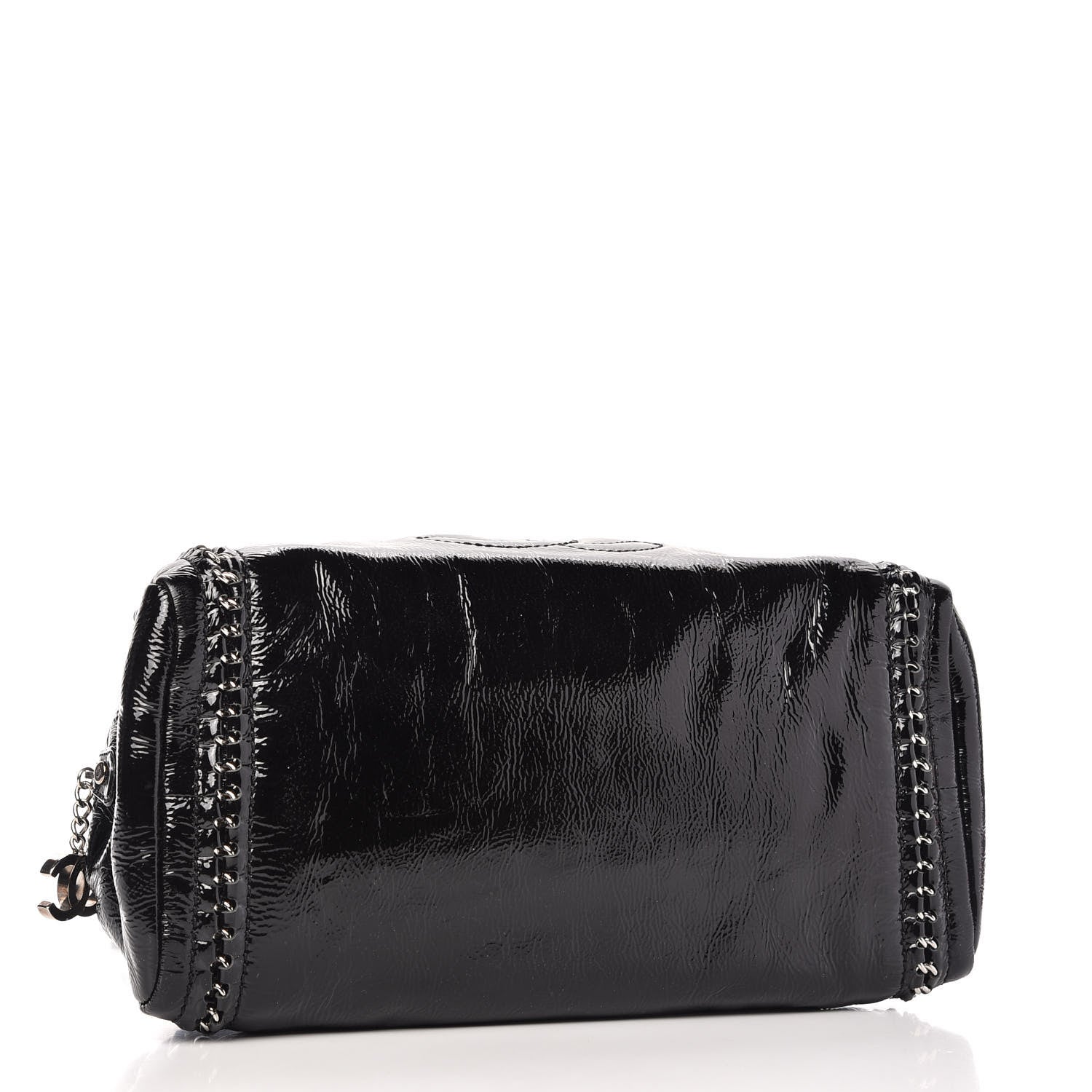 Chanel Patent Medium Luxe Ligne Bowler Black 4 of 9