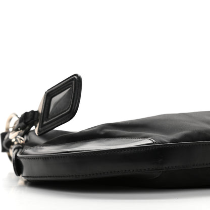 Prada Tessuto Nylon Calfskin Bag Black 8 of 9