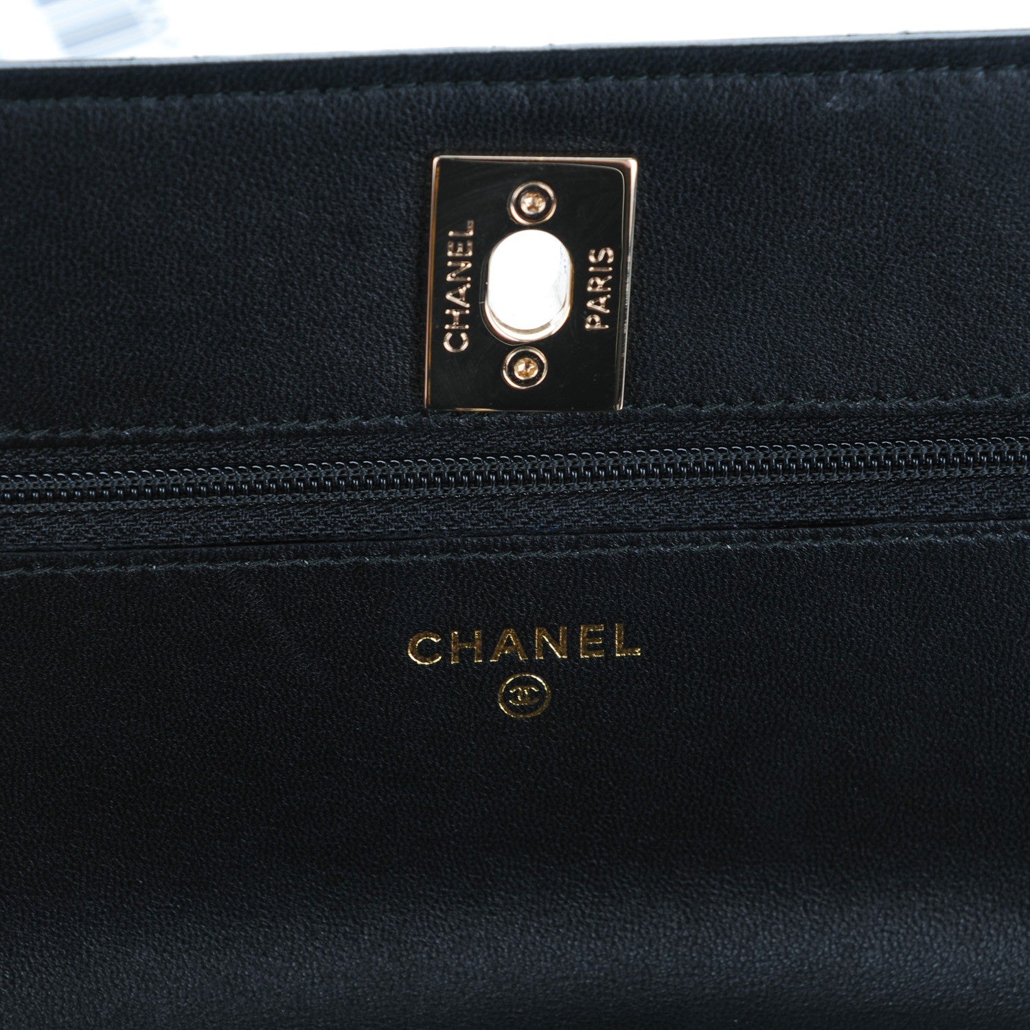 Chanel Lambskin Quilted Trendy CC Wallet On Chain WOC Black 8 of 10